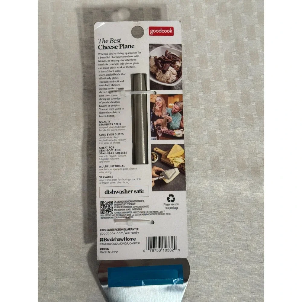🧀GoodCook Stainless Steel Cheese Plane – Gourmet Series  Dishwasher Safe NEW